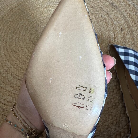 Maje Blue & White Gingham Pumps – Size 39 - NEW 💙 - Picture 5 of 13